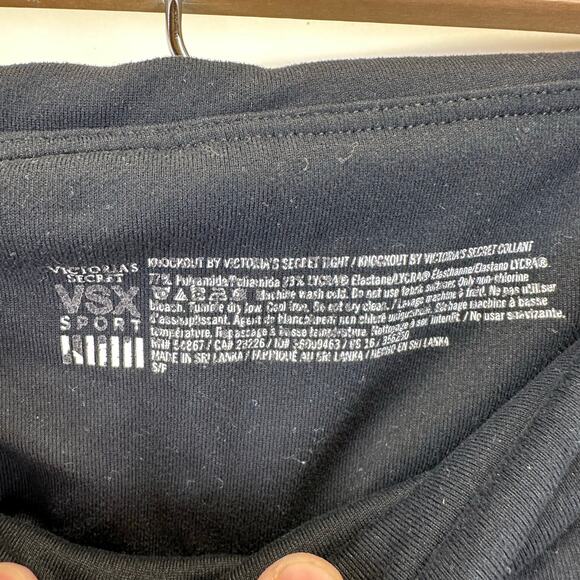 Victoria's Secret Sport Full Length Black Leggings With Pockets Size Small Gym - Picture 10 of 11